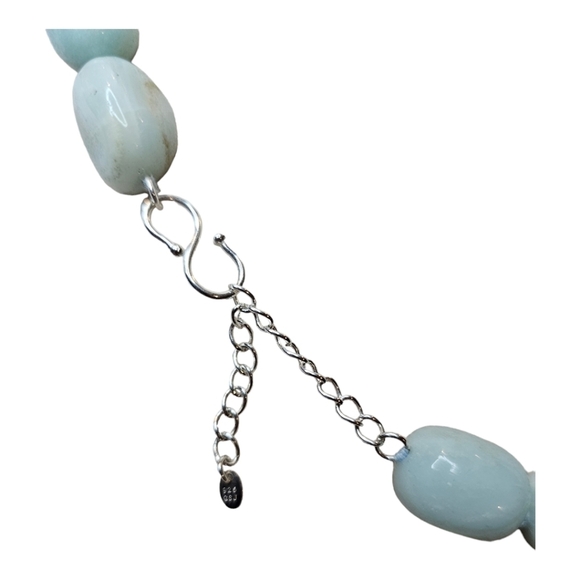 Gold Stone Jewelers Semi-precious Blue Chalcedony Necklace Sterling Silv… - Picture 4 of 6